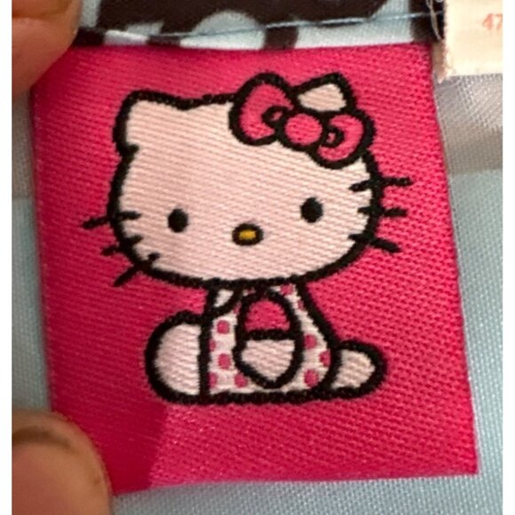 Hello Kitty Twin Flat Sheet By Sanrio Clouds & Stripes 100% Polyester - Picture 3 of 8